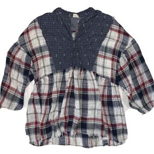 Hyku | Boutique Babydoll Flannel Top